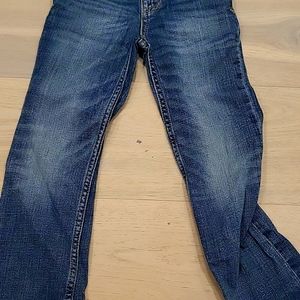 Two pair of boys youth size 6 blue jean pants One is cat and Jack one is Lee
